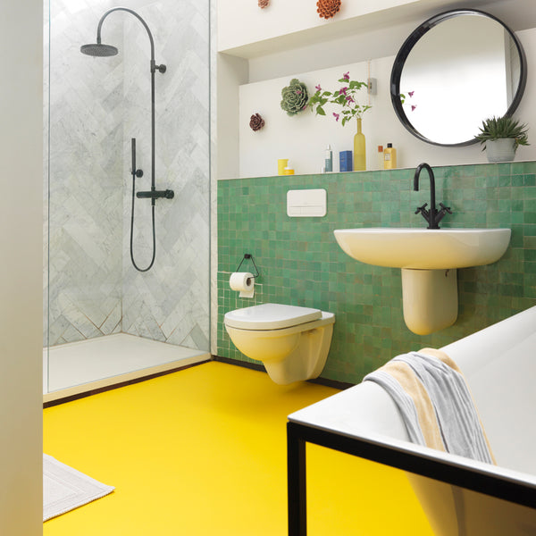 Citron yellow vinyl flooring